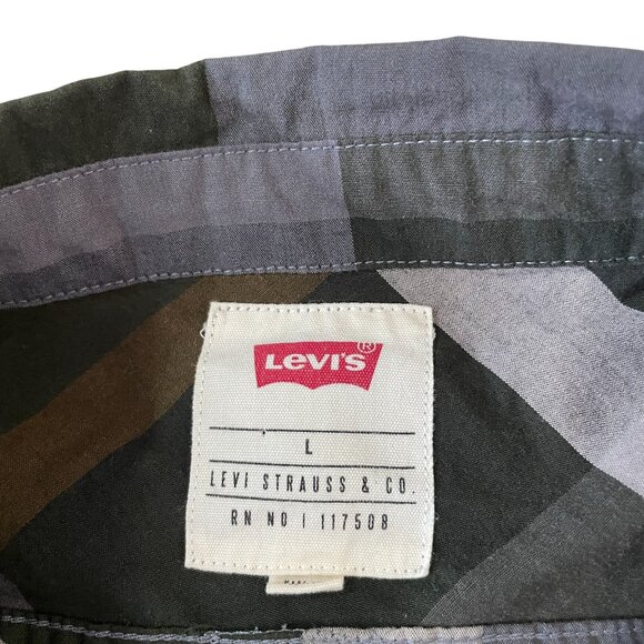 Levi's Men's Plaid Button-Down Shirt Long Sleeve Casual Wear Large  Green Gary - Picture 2 of 5